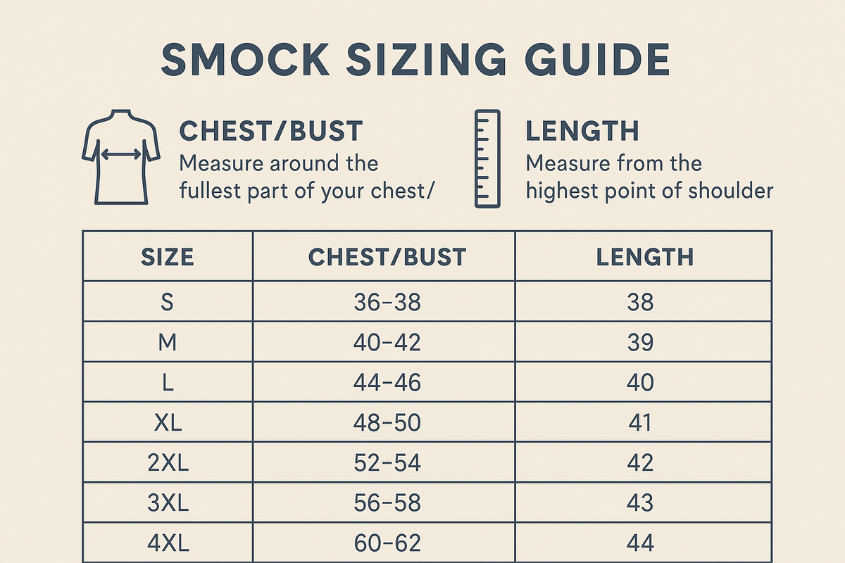 Smock Sizing Pegasus uniforms smock with TDCJ Logo – TDCJGear.com